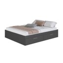 Ver imagem 3 de Cama Casal Queen Baú com 4 Portas Basculantes 160 Tókio Cinza/Grafite