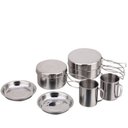 Ver imagem 1 de Kit Panelas Inox Camping Cozinha Acampamento 8 Peças Pesca