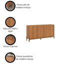 Ver imagem 4 de Aparador Buffet Elegance com 4 Portas Lukaliam