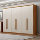 Ver imagem 4 de Guarda Roupa Casal Bristol 6 Portas 4 Gavetas Cinamomo Fendi - Novo Horizonte