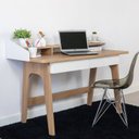 Ver imagem 7 de Escrivaninha Mesa Escritório Home Office Flexus 2 Gavetas 139cm Hanover E Branco