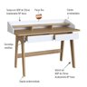 Escrivaninha Mesa Escritório 2 Gavetas 139cm Home Office Flexus - 11
