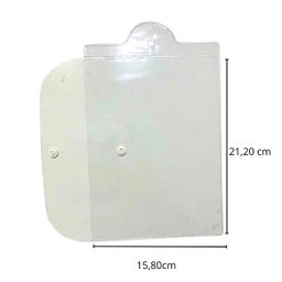 Embalagem Pendurar Multiuso Pvc Cristal C/botão15x21cm 50un - 9