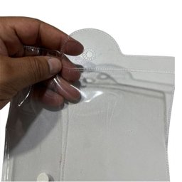 Embalagem Pendurar Multiuso Pvc Cristal C/botão15x21cm 50un - 8
