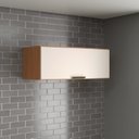 Ver imagem 1 de Armário Aéreo para Cozinha Cooktop 80 cm Marrom/Freijó/Off White