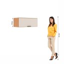 Ver imagem 5 de Armário Aéreo para Cozinha Cooktop 80 cm Marrom/Freijó/Off White