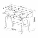 Ver imagem 3 de Escrivaninha Mesa Escritório Home Office Flexus 2 Gavetas 139cm Hanover