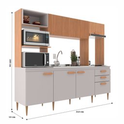 Cozinha Compacta Alta 3 Gavetas Antonela - 3