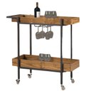 Ver imagem 1 de Adega/ Carrinho Dubai Base em Aço Industrial e Tampo em Madeira Pinus Espresso Móveis