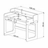 Escrivaninha 2 Gavetas 128cm Home Office Flexus - 3