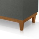 Ver imagem 4 de Recamier Baú Dubai Linho Cinza Escuro Queen 1,50m Estofado Base Madeira