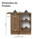 Ver imagem 2 de Balcão de Canto 1 Porta Rustic/Cinza Lux Madesa