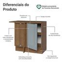 Ver imagem 3 de Balcão de Canto 1 Porta Rustic/Cinza Lux Madesa