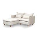 Ver imagem 4 de Sofá Modular 2 Lugares com Chaise e Pé Madeira Sôma CabeCasa MadeiraOriginals Bege Natural