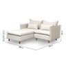 Sofá Modular 2 Lugares com Chaise e Pé Madeira Sôma CabeCasa MadeiraOriginals - 5