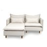 Sofá Modular 2 Lugares com Chaise e Pé Madeira Sôma CabeCasa MadeiraOriginals - 3