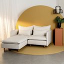 Ver imagem 2 de Sofá Modular 2 Lugares com Chaise e Pé Madeira Sôma CabeCasa MadeiraOriginals