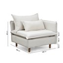 Ver imagem 7 de Sofá Modular 2 Lugares com Chaise e Pé Madeira Sôma CabeCasa MadeiraOriginals Bege Natural