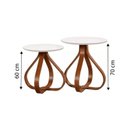 Ver imagem 2 de Kit 2 Mesas de Canto Redonda Bella