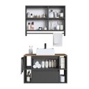 Ver imagem 2 de Conjunto para Banheiro Gabinete Suspenso 80cm com Cuba Espelheira com Toalheiro Cj8010.20