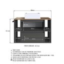 Ver imagem 6 de Conjunto para Banheiro Gabinete Suspenso 80cm com Cuba Espelheira com Toalheiro CJ8010.20 Preto/Mel/Grafite