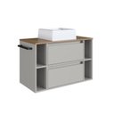 Ver mais imagens de Conjunto para Banheiro Gabinete Suspenso 80cm com Cuba Espelheira com Toalheiro Cj8010.20