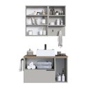 Ver imagem 2 de Conjunto para Banheiro Gabinete Suspenso 80cm com Toalheiro Cuba e Espelheira Cj8020.10