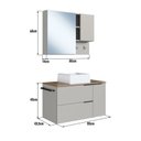 Ver imagem 5 de Conjunto para Banheiro Gabinete Suspenso 80cm com Toalheiro Cuba e Espelheira CJ8020.10 Bege/Mel/Arenas