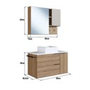 Ver imagem 5 de Conjunto para Banheiro Gabinete Suspenso 80cm com Toalheiro Cuba e Espelheira CJ8020.10 Marrom/Mel/Branco/Arenas