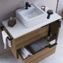 Ver imagem 7 de Conjunto para Banheiro Gabinete Suspenso 80cm com Toalheiro Cuba e Espelheira Cj8020.10