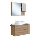 Ver imagem 3 de Conjunto para Banheiro Gabinete Suspenso 80cm com Toalheiro Cuba e Espelheira CJ8020.10 Marrom/Mel/Branco/Arenas