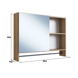 Conjunto para Banheiro Gabinete Suspenso 80cm com Toalheiro Lavatorio e Espelheira Cj8030.20 - 13