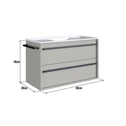 Conjunto para Banheiro Gabinete Suspenso 80cm com Toalheiro Lavatorio e Espelheira Cj8030.20 - 9