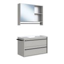 Ver imagem 3 de Conjunto para Banheiro Gabinete Suspenso 80cm com Toalheiro Lavatorio e Espelheira Cj8030.20