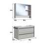 Conjunto para Banheiro Gabinete Suspenso 80cm com Toalheiro Lavatorio e Espelheira Cj8030.20 - 5