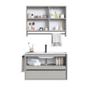 Ver imagem 2 de Conjunto para Banheiro Gabinete Suspenso 80cm com Toalheiro Lavatorio e Espelheira Cj8030.20