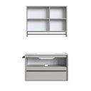 Ver imagem 4 de Conjunto para Banheiro Gabinete Suspenso 80cm com Toalheiro Lavatorio e Espelheira Cj8030.20