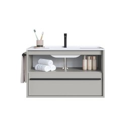 Conjunto para Banheiro Gabinete Suspenso 80cm com Toalheiro Lavatorio e Espelheira Cj8030.20 - 10