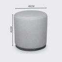 Ver imagem 3 de Puff Barcelona Decorativo com Couro e Base Madeira