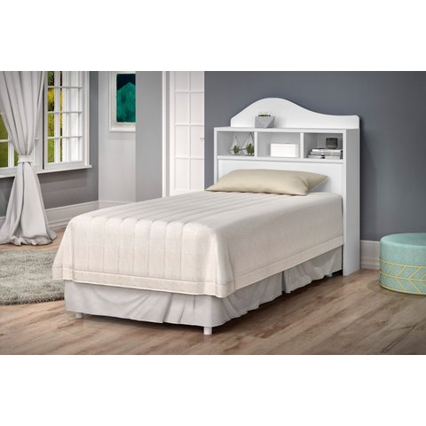 Cabeceira para Cama de Solteiro Irlanda Branco - Rede Móveis