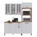 Ver imagem 2 de Cozinha Modulada 3 Peças com Torre Quente em MDF Bari Branco