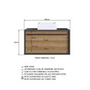 Ver imagem 7 de Conjunto para Banheiro Gabinete Suspenso 80cm com Puxador Toalheiro Cuba e Espelheira CJ8040.10 Marrom/Mel/Grafite