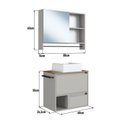 Ver imagem 5 de Conjunto para Banheiro Gabinete Suspenso 60cm com Toalheiro Cuba e Espelheira 80cm CJ8050.20 Bege/Mel/Arenas