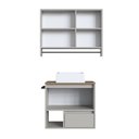 Ver imagem 4 de Conjunto para Banheiro Gabinete Suspenso 60cm com Toalheiro Cuba e Espelheira 80cm Cj8050.20