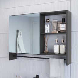 Conjunto para Banheiro Gabinete Suspenso 60cm com Toalheiro Cuba e Espelheira 80cm Cj8050.20 - 17