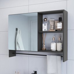Conjunto para Banheiro Gabinete Suspenso 60cm com Toalheiro Cuba e Espelheira 80cm Cj8050.20 - 17