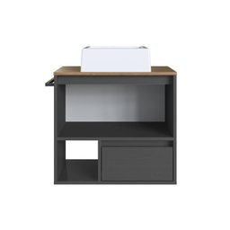 Conjunto para Banheiro Gabinete Suspenso 60cm com Toalheiro Cuba e Espelheira 80cm Cj8050.20 - 12