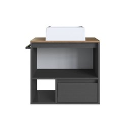 Conjunto para Banheiro Gabinete Suspenso 60cm com Toalheiro Cuba e Espelheira 80cm Cj8050.20 - 12