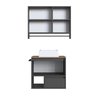 Conjunto para Banheiro Gabinete Suspenso 60cm com Toalheiro Cuba e Espelheira 80cm Cj8050.20 - 4