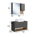 Ver imagem 5 de Conjunto para Banheiro Gabinete Suspenso 80cm com Toalheiro Cuba e Espelheira CJ8060.10 Preto/Mel/Grafite